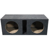 Qpower Bass12 Vented Dual Hole 12" Carpeted Car Subwoofer Box Enclosure