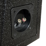 QPower “QBOMB” Single 10" Ported Empty Woofer Car Enclosure (Behind Seat) New