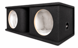 QPower QHP210V Dual 10" Ported Subwoofer Box Enclosure MDF Speaker Box Black