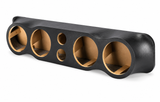 QPower QPOD65QUAD Quad 6.5" Sealed Speaker Pod Enclosure Black Vinyl