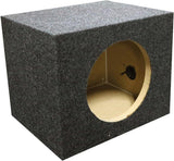 QPower QSMPSQ10E 10" Square Empty Subwoofer Enclosure Car Speaker Box