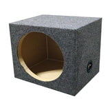 Q Power Single 12" Hole Sealed Empty Subwoofer Enclosure Carpeted Box