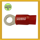 Sundown Audio Ring Terminal 4AWG Red (20 Pack)