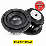 Sundown Audio SML-Series 8" 400W RMS Power Dual 2 Ohm Voice Coils Car Subwoofer