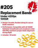 Swhacker #205 Mechanical Broadhead Rubber Replacement Bands 18 Count