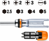 VESSEL TD-6808MG Ratchet Driver Screwdriver with 8 Interchangeable Bits