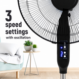 Craig TH6069 Pedestal Fan 16" Remote Control Adjustable Tilt & Height