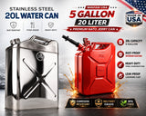 Wavian NATO Steel Jerry Can Red & Swiss Link Stainless Water Can Set