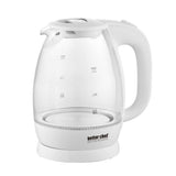 BETTER CHEF IM-175W 7 CUP 1.7L 360 DEGREE BOROSILICATE GLASS KETTLE WHITE NEW
