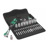 WERA SAE 1/4″ DRIVE MULTI-FUNCTION ZYKLOP SPEED RATCHET SOCKET SET - 28 PC. SET | 05004019001