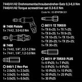 Wera 7440/41/42 Kraftform Torque Screwdriver & Bit Set 0.3-6.0 Nm - 27 pc. Set