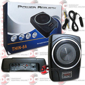 POWER ACOUSTIC 8" SLIM UNDER SEAT SUB WOOFER WITH AMPLIFIER FOR FORD PICK UP