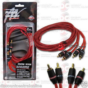 MONSTER CABLE 10 FEET 3 METER RCA INTERCONNECT CAR AUDIO INTERCONNECT CABLE 3M