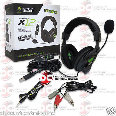TURTLE BEACH X12 EAR FORCE WIRED AMPLIFIED SURROUND GAMING HEADSET PC MAC XBOX