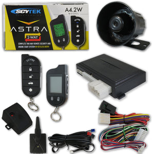 SCYTEK ASTRA A4.2W CAR ALARM AND VEHICLE SECURITY SYSTEM WITH KEYLESS ENTRY AND REMOTE START
