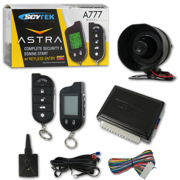 Scytek A777 Car Alarm System With Keyless Entry & LCD 2-Way Remote Control