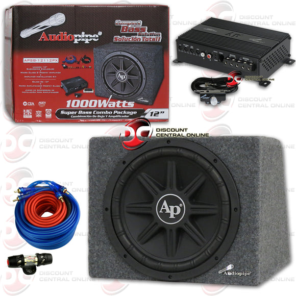 AUDIOPIPE SUPER BASS COMBO PACKAGE DEAL 12