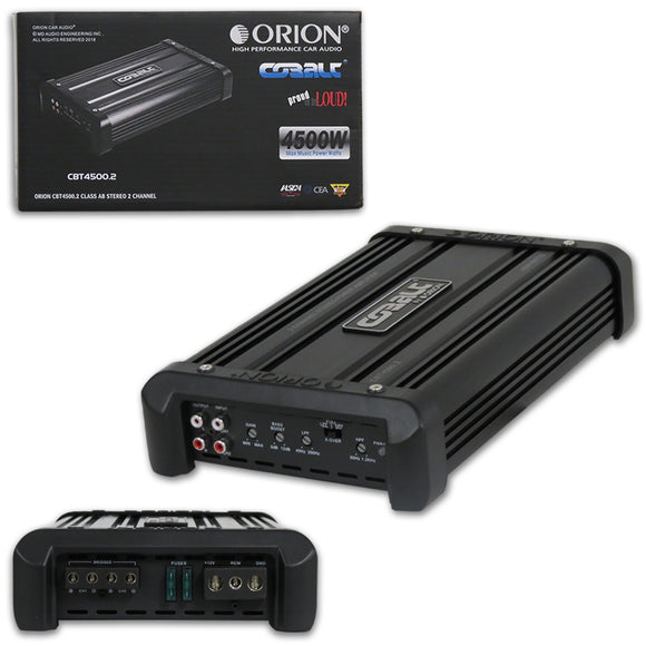 Orion CBT4500.2 Class AB 2 Channel Compact Car Audio Amplifier 4500W Max