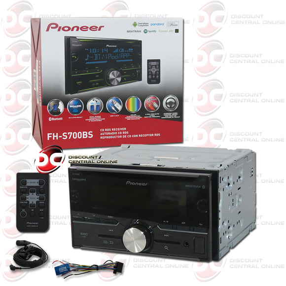 PIONEER FH-S700BS DOUBLE DIN CAR AUDIO MULTIMEDIA AM/FM/MP3/CD/DVD/BLUETOOTH SIRIUS XM READY CAPABILITY