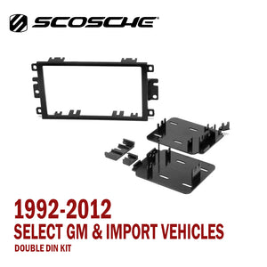 Scosche GM1590DDB Double DIN Dash Kit for Select 1992-2012 GM / Import Vehicles