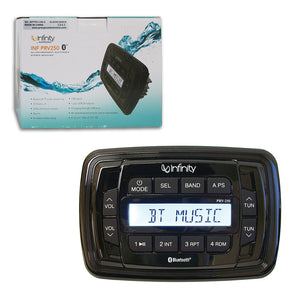 INFINITY INFPRV250 CAR USB/AUX/BLUETOOTH MECHLESS DIGITAL MEDIA MARINE RECEIVER