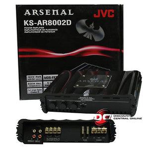 JVC KS-AR8002D CAR AUDIO 2-CHANNEL AMPLIFIER 340 WATTS RMS