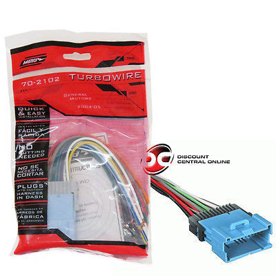 METRA 70-2102 WIRING HARNESS FOR 2004-2005 SATURN VEHICLES (NON-AMPLIFIED)