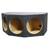 QPOWER BASS12 3 HOLE 12" SEALED CAR SUBWOOFER CARPETED ENCLOSURE BOX