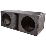 Q Power QBOMB Dual 12″ Horn-ported Empty Sub Woofer Enclosure Box
