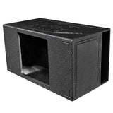 Qpower QBOMB Single 15" Large Side Ported Subwoofer Enclosure Box w/ Square Hole
