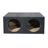 QPower Dual 12″ Sealed Heavy Duty Square Empty Woofer Box