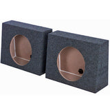 QPower Single 10″ Sealed Angled Empty Woofer Boxes (Pair)