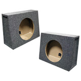 QPower Single 10″ Sealed Angled Empty Woofer Boxes (Pair)