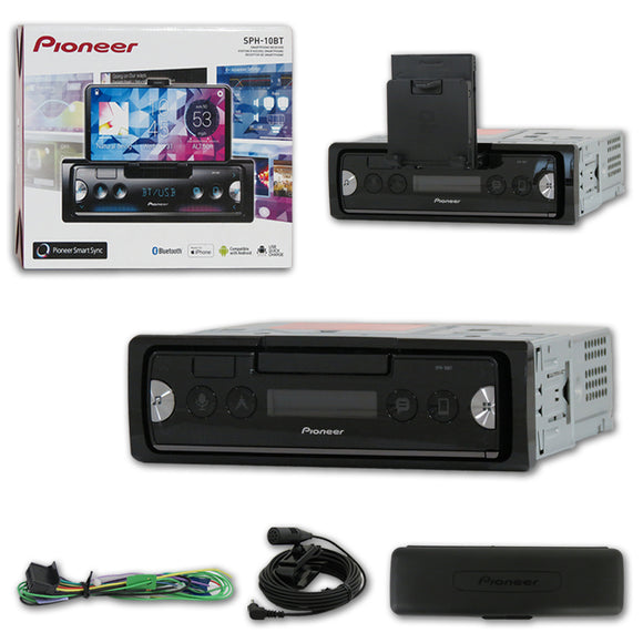 PIONEER SPH-10BT 1-DIN DIGITAL MEDIA BLUETOOTH STEREO WITH POP-OUT SMARTPHONE CRADLE