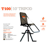 Millennium Treestands T-100 10 Ft. Hunting Aluminum Tripod
