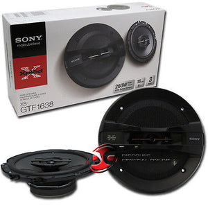 SONY XS-GTF1638 6.5" 3-WAY CAR AUDIO SPEAKERS (PAIR)