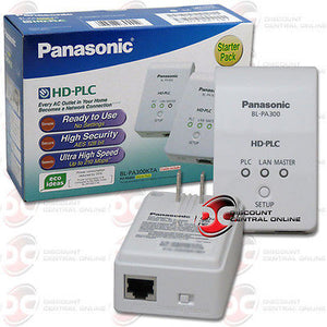 PANASONIC HD-PLC BL-PA300KTA DOUBLE PACK HIGH DEFINITION ETHERNET ADAPTORS
