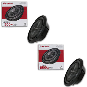 TWO PIONEER TS-A3000LS4 12" SHALLOW MOUNT SINGLE 4-OHM CAR SUBWOOFER 1,500 WATTS