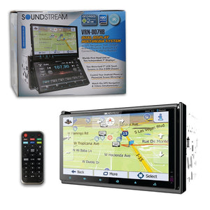SOUNDSTREAM VRN-DD7HB 2-DIN 7" DUAL DISPLAY NAVIGATION CD DVD CAR STEREO RECEIVER WITH BLUETOOTH